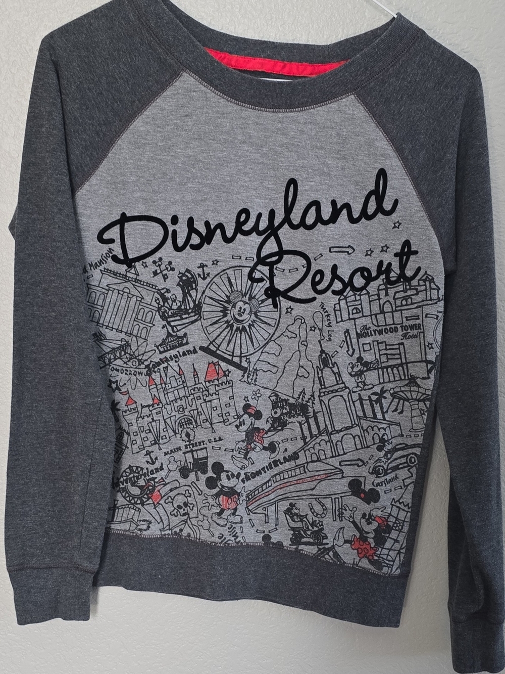 Disney Grey & Charcoal Disneyland Resort Raglan Sweatshirt